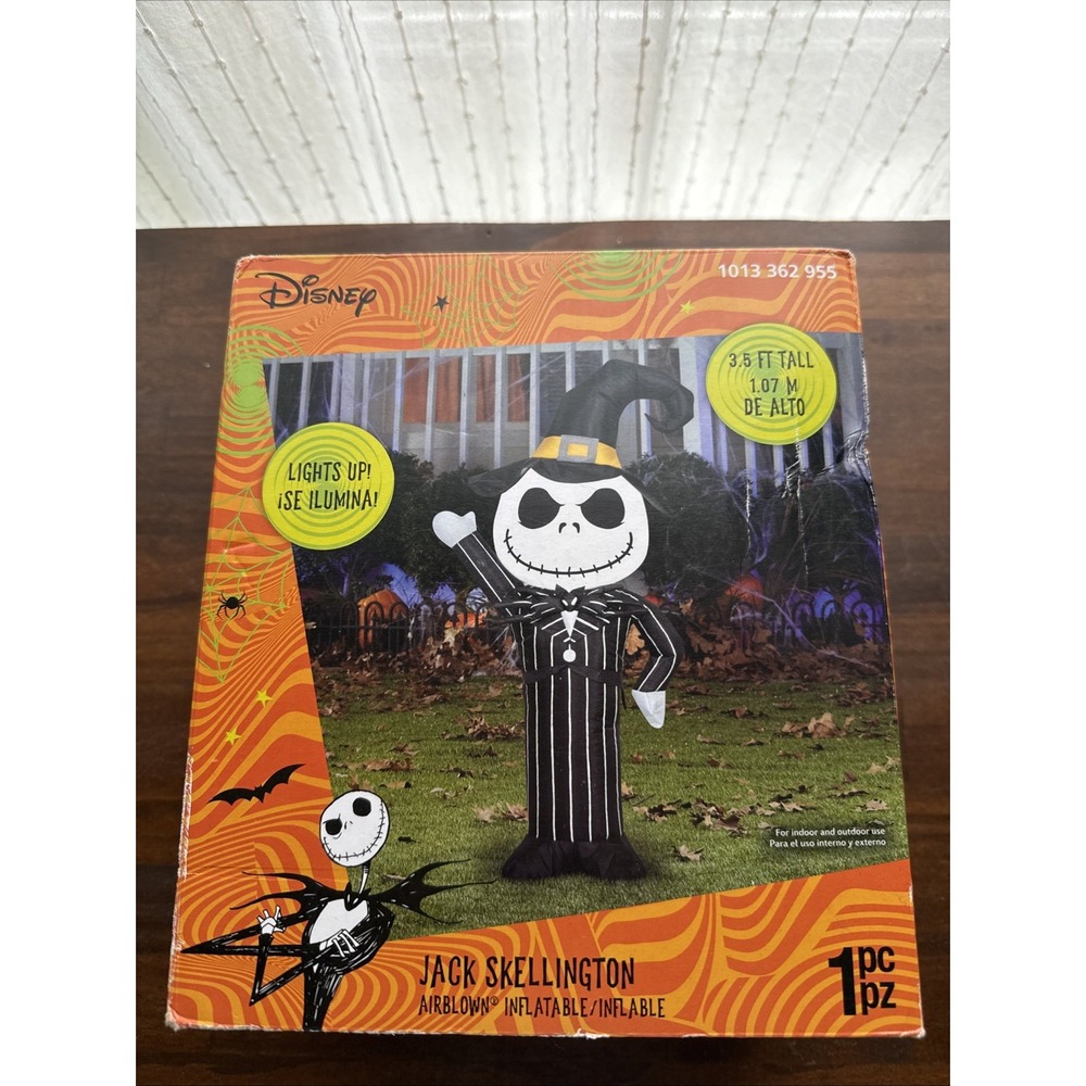 Nightmare Befor Christmas Jack Skellington Halloween 3.5 Ft Airblown Inflatable